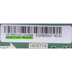 MAIN PARA SMART TV HKPRO / NUMERO DE PARTE SVS671TA01-MA200CK / TD.NT72671.U781 / V8-NT671LA-LF1V368 / PANEL LVU580PADX E0011 / DISPLAY CC580PV6D VER.01 / BN96-50358A / BN9650358A / MODELO HKP58UHD7